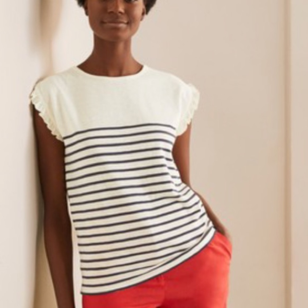 Boden Blue Faye Jersey Top